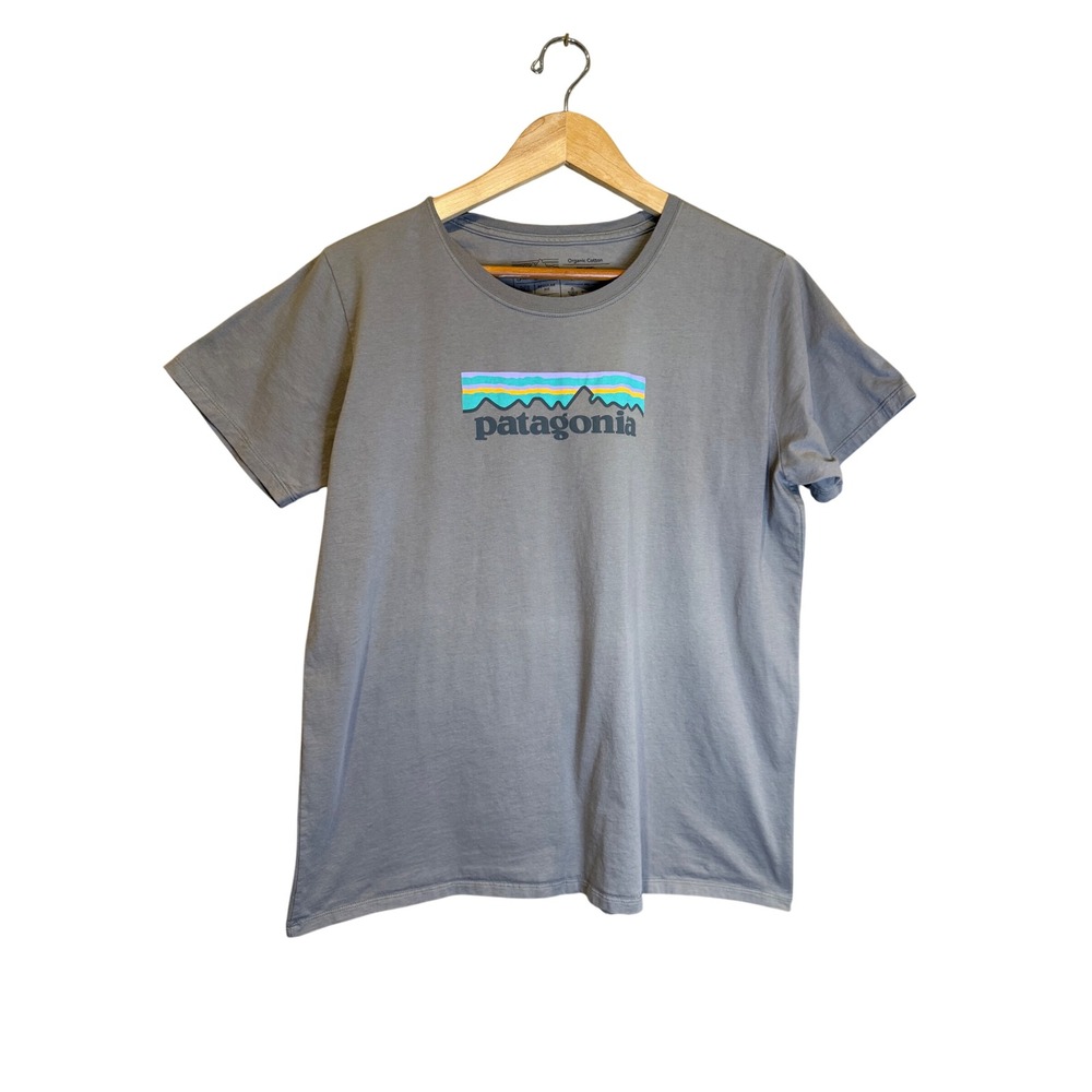 Patagonia Womens Grey Organic Cotton Logo T-Shirt XL